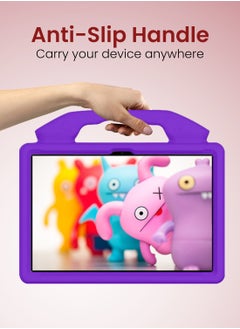 Moxedo Moxedo Shockproof Protective Case Cover Lightweight Convertible Handle Kickstand for Kids Compatible for Huawei Matepad T10 9.7 inch / T10s 10.1 inch 2021 - Purple  - Image 3