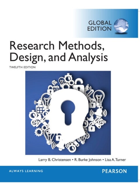 Research Methods, Design, and Analysis, Global Edition