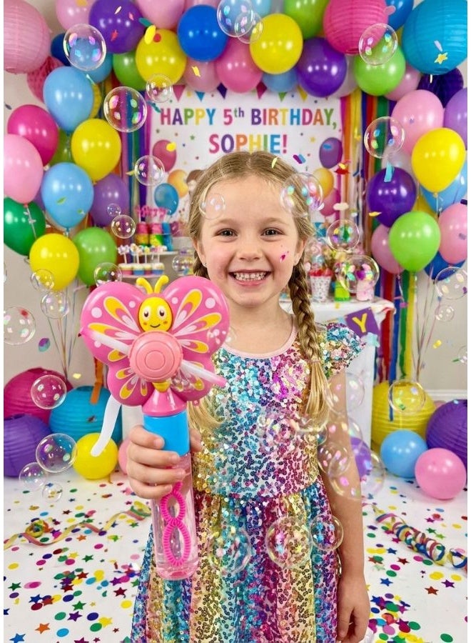 DAT Kids Butterfly Bubble Wand Fan Toy Set with Bubble Solution Plastic Outdoor Party Toy for Boys & Girls 3 Pieces - Image 5