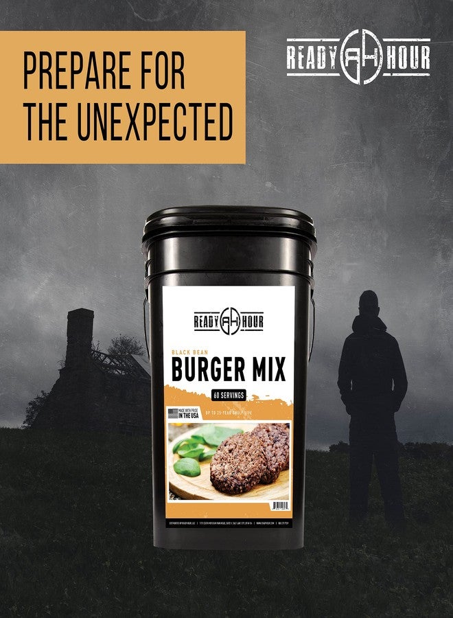 Ready Hour, Black Bean Burger Mix, Real Non-Perishable Recipe, 25-Year Shelf Life, Emergency and Adventure Food Supply, Includes 10 Resealable Pouches, 60 Servings - Image 2