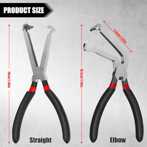 Popbee Electrical Disconnect Pliers 37960 37980 Electric Disconnect Plier 60 Degree Curved Jaw Straight Automotive Tools for Connector Push Plugs Fuel Line Removal Car Repair - Image 3