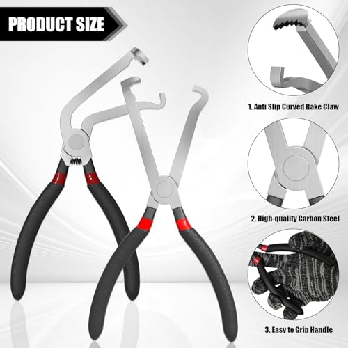 Popbee Electrical Disconnect Pliers 37960 37980 Electric Disconnect Plier 60 Degree Curved Jaw Straight Automotive Tools for Connector Push Plugs Fuel Line Removal Car Repair - Image 5