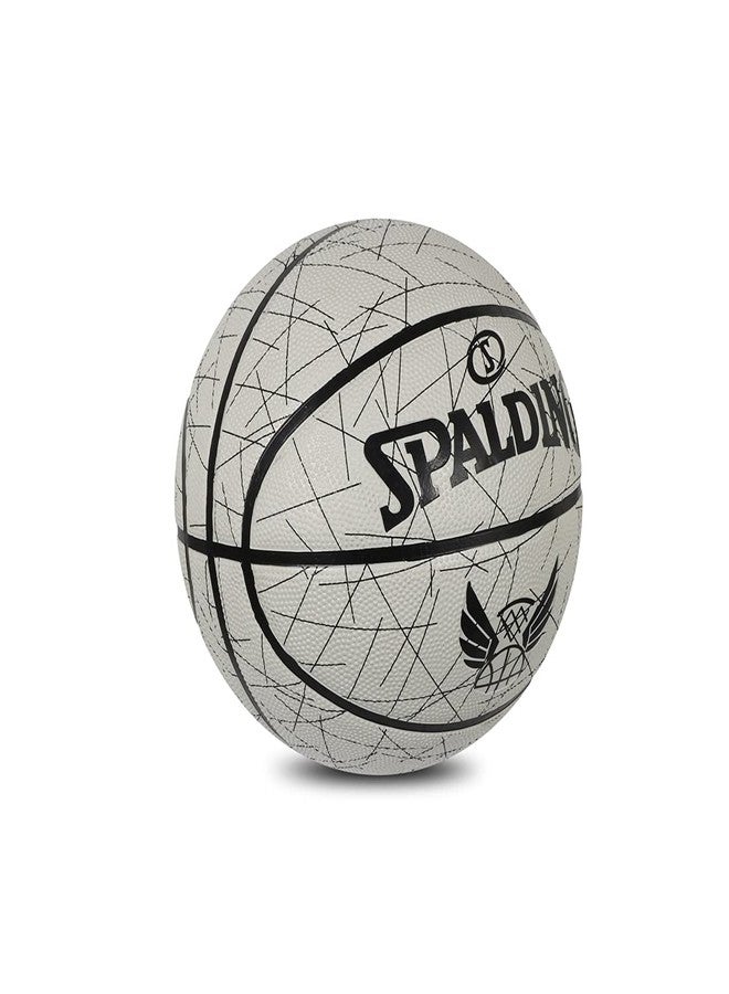 Spalding 8 Panel Flight-Lines Rubber Moulded Indoor/Outdoor Basketball with Butyl Bladder, Multicolor, Size: 7 (Suitable for Practice/Match/Training) + Free Air Needle - Image 2