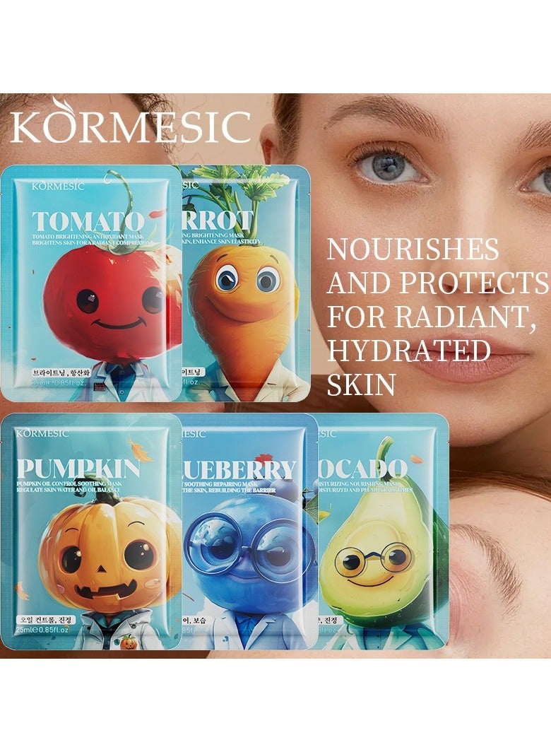 Kormesic Blueberry Essence Mask - 25ml x 5 Sheets  - Image 4