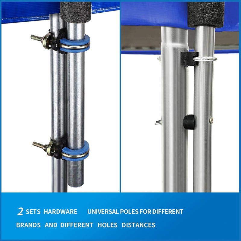 MSSVIGING 8 Universal Trampoline Enclosure Net Poles, Trampoline Poles Replacement and Hardware Fits 8 Straight Poles Round Frame - Image 5