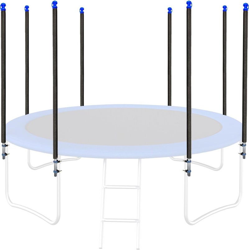 MSSVIGING 8 Universal Trampoline Enclosure Net Poles, Trampoline Poles Replacement and Hardware Fits 8 Straight Poles Round Frame - Image 2