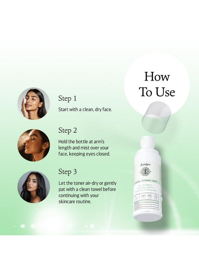 Indulgeo ESSENTIALS Pore Minimizer Spearmint And Basil Facial Toner - Ayush Certified, Hydrating, Refreshing, Ph Balancing Toner For Glowing Skin | Face Mist Refines Pores, Brightens & Smoothens Skin Texture | Suitable For All Skin Types - 60Ml  - Image 5