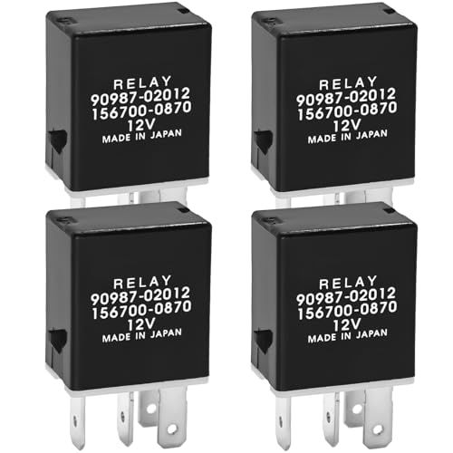 Casalytics Relay 90987-02012 156700-0870 (Pack of 4), 12VDC 4-Pin Plug-in Automotive Relay - OEM Replacement for Toyota and Lexus Vehicles - Image 1
