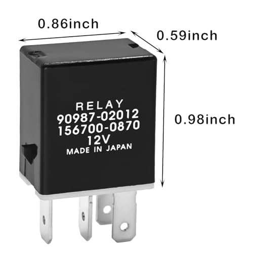 Casalytics Relay 90987-02012 156700-0870 (Pack of 4), 12VDC 4-Pin Plug-in Automotive Relay - OEM Replacement for Toyota and Lexus Vehicles - Image 2
