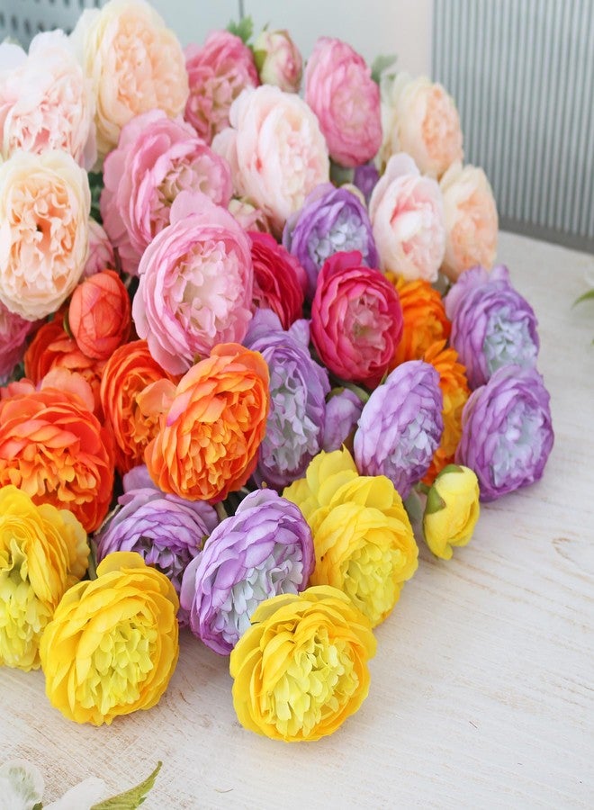 Htmeing 6PCS Artificial Ranunculus Flowers with Real Touch Stem Silk Ranunculus Flowers for Household Arrangement (Pink) - Image 5