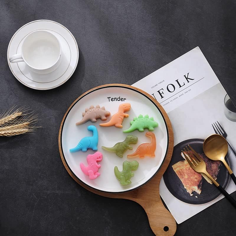 Sujosa Silicone Cake Pop Mold Non Stick Fancy Mold Cake Pan 8 Cavity dinosaur shape Candy Cupcake Cornbread Chocolate Brownie Gummy Resin Crafts Cake - Image 4