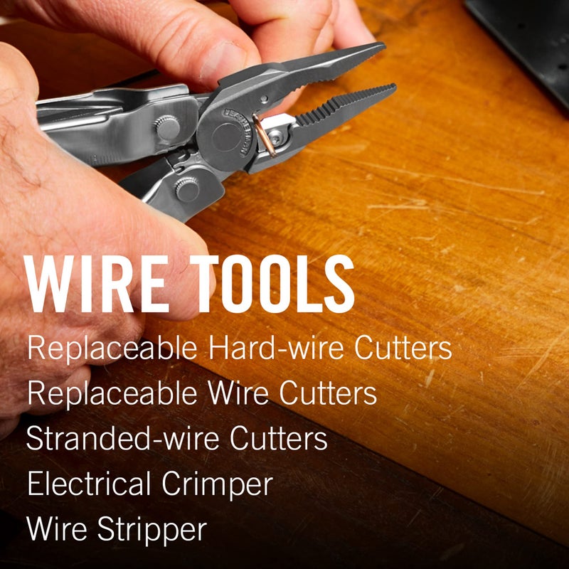 LEATHERMAN LEATHERMAN, Super Tool 300 Multitool with Premium Replaceable Wire Cutters and Saw, Stainless Steel with Nylon Sheath  - Image 5
