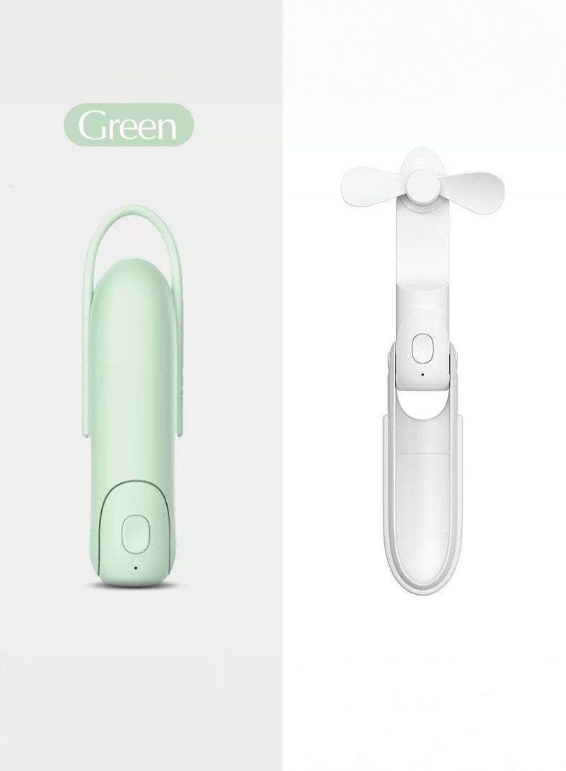 Manhua Handheld foldable small fan,USB power bank flashlight three in one portable mini fan,3 speeds,suitable for travel/home/office - Image 1