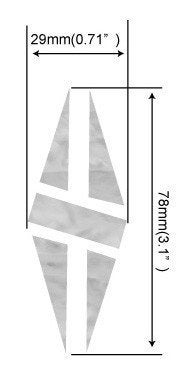 Inlaystickers Set of 2 Inlay Sticker/Decal (H-111DH-WT-SET) - Image 4