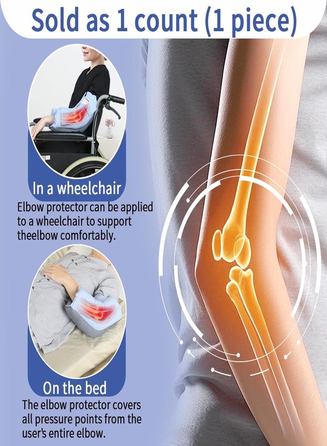 Ehucon Elbow Cushion Protector for Relief Pressure Sores,Elbow Pads with Soft Fibre for Elderly or Bedridden Patient (Blue, Small) - Image 3