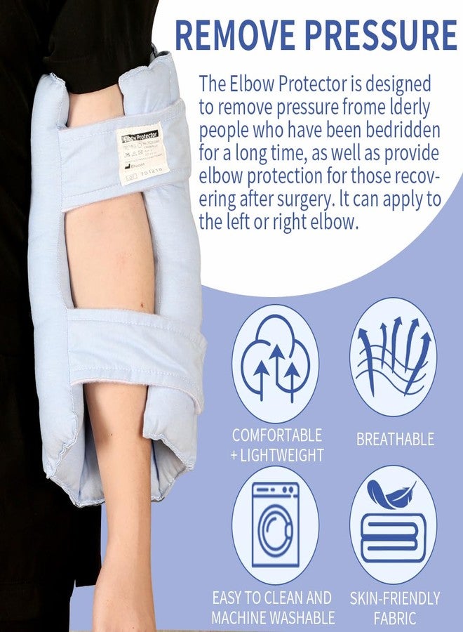 Ehucon Elbow Cushion Protector for Relief Pressure Sores,Elbow Pads with Soft Fibre for Elderly or Bedridden Patient (Blue, Small) - Image 2