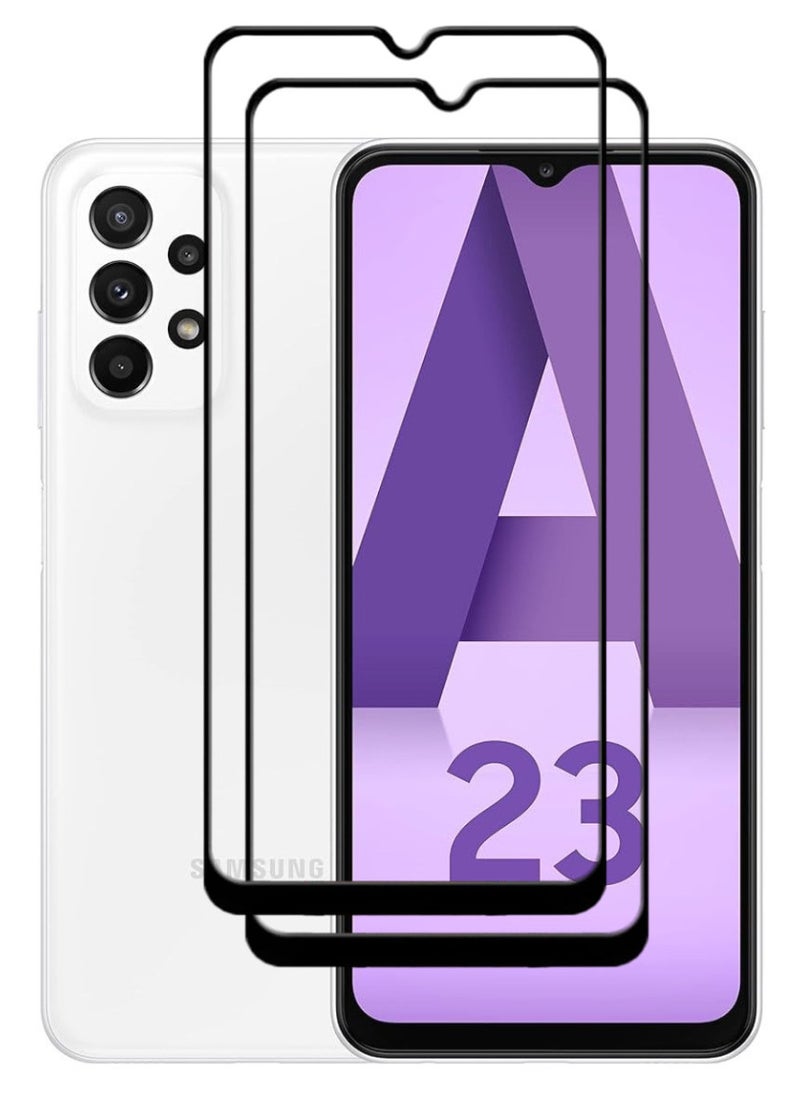 ACLIX 2 Pieces Antistatic ESD Dustproof Premium Quality High Definition Tempered Glass Screen Protector Designed For Samsung Galaxy A23 - Image 1