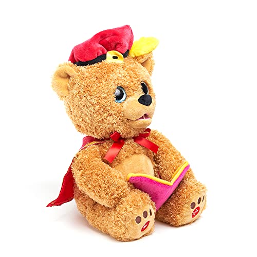 Cuddle Barn Sir Barrington The Storyteller Teddy Bear Animated Storytelling Stuffed Animal Plush Toy Reads 5 Fairy Tales Mouth Movement Swaying Motion Lights Up 12 inches - Image 5