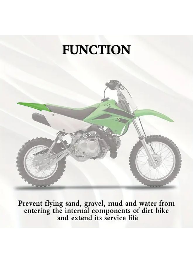درع خلفي أخضر للدراجة الترابية من نوع كاواساكي KLX110 2011-2025، مصنوع من البلاستيك PP (واقي الطين). - Image 3