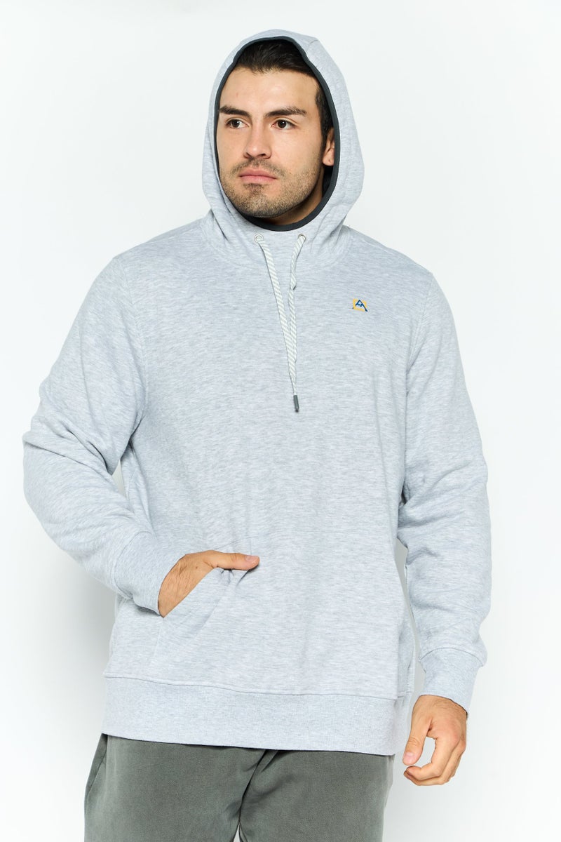 Avalanche Men Sportswear Fit Graphic Print Long Sleeves Outdoor Sweatshirt, Grey  - Image 1