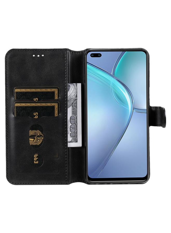 زبون جراب لهاتف Infinix Zero 8 مصنوع من جلد العجل PU + TPU بتصميم أفقي قابل للطي مع حامل وفتحات للبطاقات ومحفظة - Image 4