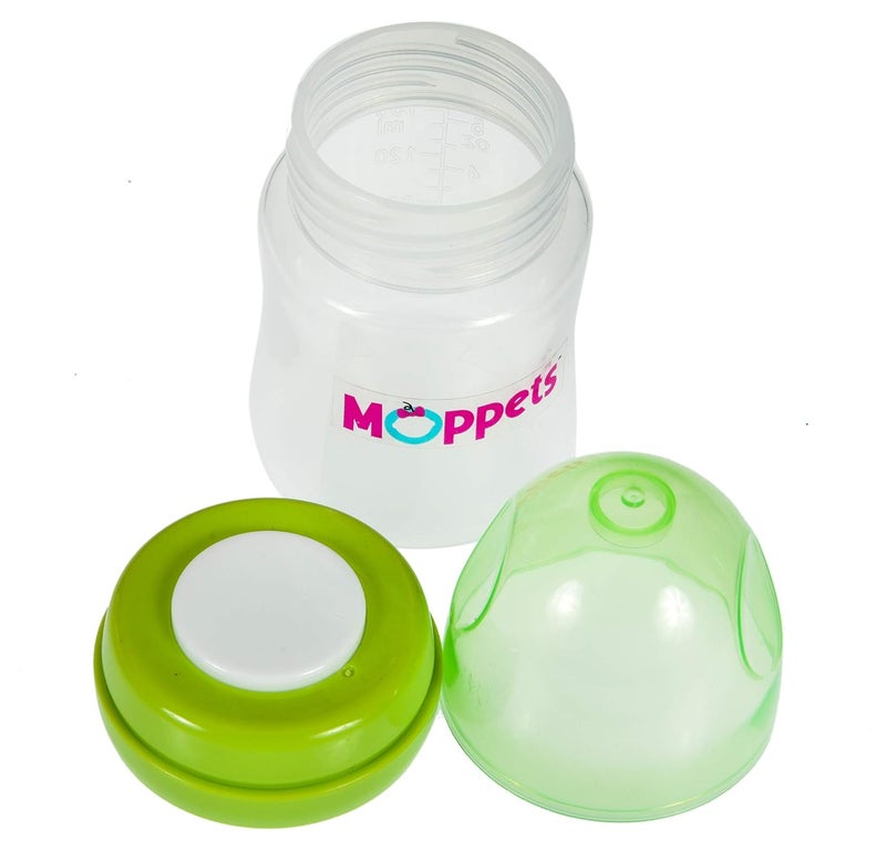 Moppets PRO-Breastmilk 3Pc Storage Bottles with Leak Proof Lid & Dust Covers (Upto 8 oz/180ml) - Store & Freeze Compatible - Image 4