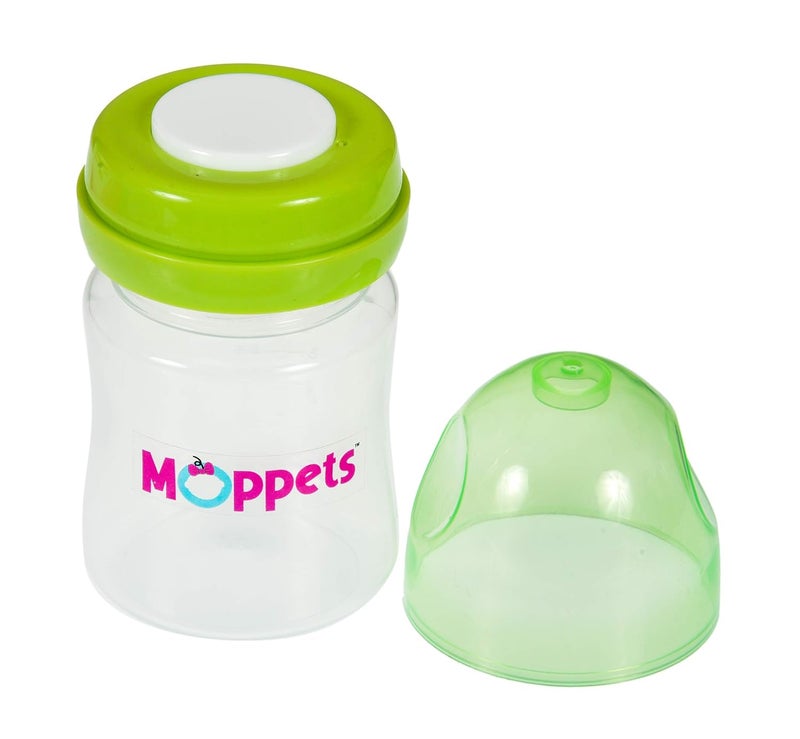Moppets PRO-Breastmilk 3Pc Storage Bottles with Leak Proof Lid & Dust Covers (Upto 8 oz/180ml) - Store & Freeze Compatible - Image 3