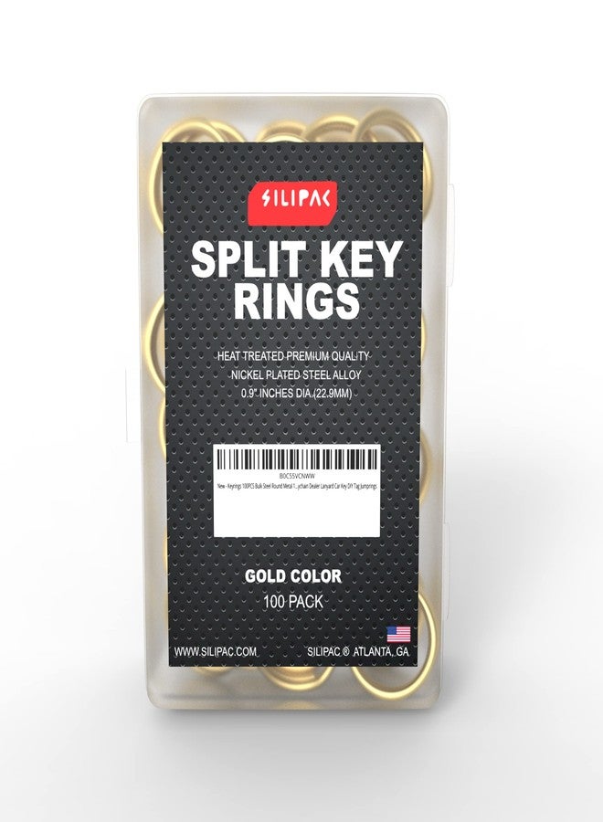Silipac Keychain Rings Bulk 100 pcs - Split Ring Heavy Duty Crafts DIY Convenient Size 0.9 in (23 mm) - Steel Round Metal Key Rings - Image 2
