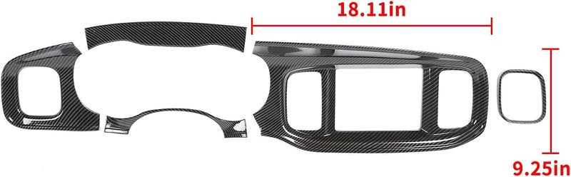 Hoolcar تقليم لوحة التحكم المركزية من ألياف الكربون من هولكار لسيارة دودج تشارجر 2015-2020 - Image 2