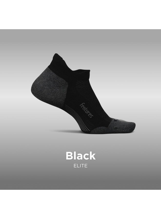 Feetures Elite Max Cushion No Show Tab Ankle Socks - Sport Sock With Targeted Compression - New Black, L (3 Pair) - Image 3