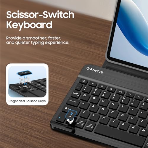 FINTIE Keyboard Case for iPad Air 11-inch M3 (2025) / M2 (2024), iPad Air 5th (2022) / 4th Generation 10.9 Inch - Soft TPU Cover w/Magnetically Detachable Bluetooth Keyboard, Black - Image 5