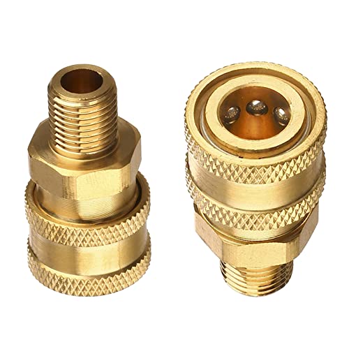 CLIO 3/8 NPT Quick Connect Fittings - 2 PCs 3/8 Inch Male Pressure Washer Quick Connect Fittings Quality Pressure Washer Quick Connect Kit - Image 1