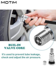 Motim 10pcs Tire Valve Automotive Bolt- in Stainless Steel Valve Stem for Tire Bolt in Angled Valve Stems, Car Tubeless Tyre Car Tire Wheel Stud Bolts Trailer Thread  - Image 2