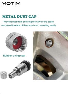 Motim 10pcs Tire Valve Automotive Bolt- in Stainless Steel Valve Stem for Tire Bolt in Angled Valve Stems, Car Tubeless Tyre Car Tire Wheel Stud Bolts Trailer Thread  - Image 3