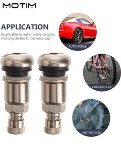 Motim 10pcs Tire Valve Automotive Bolt- in Stainless Steel Valve Stem for Tire Bolt in Angled Valve Stems, Car Tubeless Tyre Car Tire Wheel Stud Bolts Trailer Thread  - Image 5