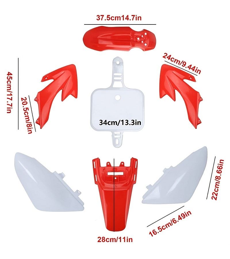7 Pcs Plastic Pink Motorcycle Fairing Kit Body Fender Protective Shell Compatible With CRF50 XR50 50cc Dirt Bike - Image 2
