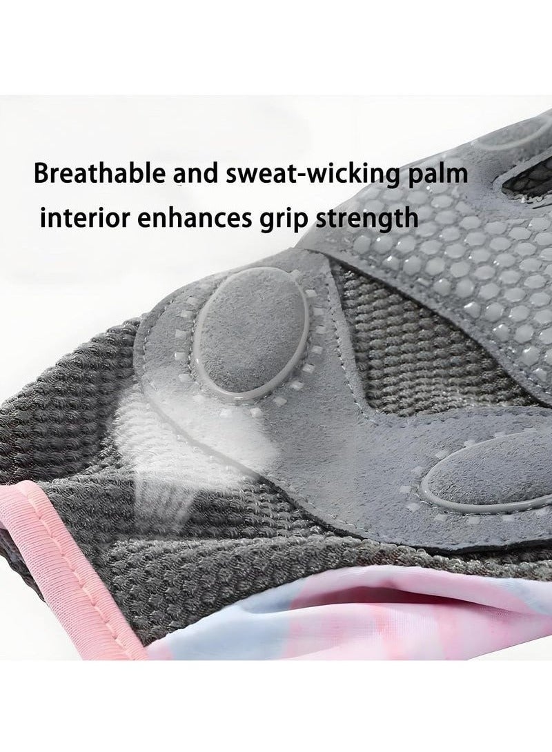 GO LOVE JOY Gym Gloves Women & Men with Silicone Padding for Enhanced Grip Wear-Resistant, Anti-Slip, and Shock-Absorbing, Perfect for Sport Dumbbell, Fitness, Cycling, and Pull-Ups(M)  - Image 3