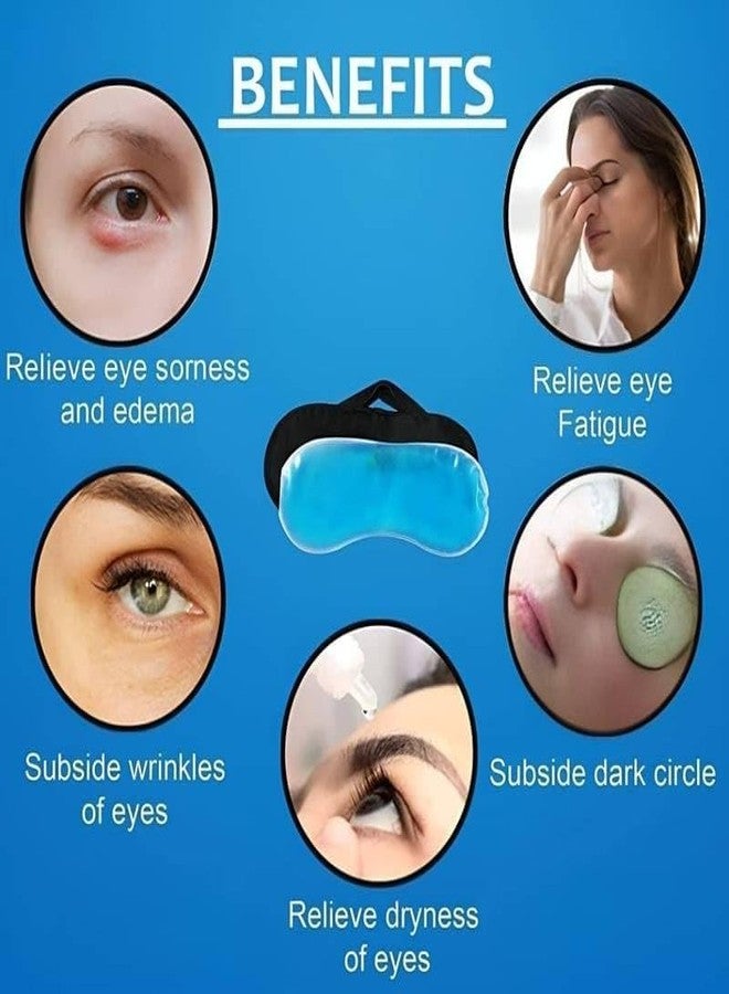 PIHARVA Eye Mask Cooling Gel Pads Ice Mask Cooling Eyes Ice Pain Relief Redness Gel For Dark Circles Eye Patches for Women and Men (PACK OF 1) - Image 2