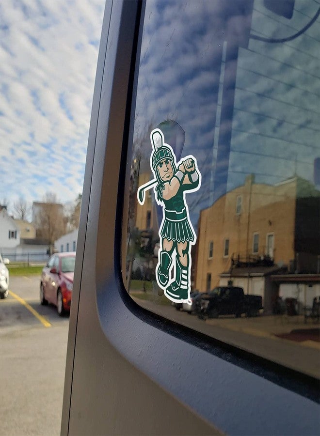 Nudge Printing Michigan State University Sticker Spartans Sparty Athletic Sports Heavy-Duty Waterproof Car Decal for Windows, Laptops, or Water Bottles (Golfing Sparty) - Image 2