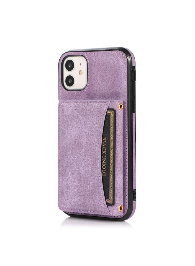 Zaboon Case For iPhone 12 / 12 Pro Three-fold Leather Phone Case with Card Slot & Wallet & Holder - Image 2