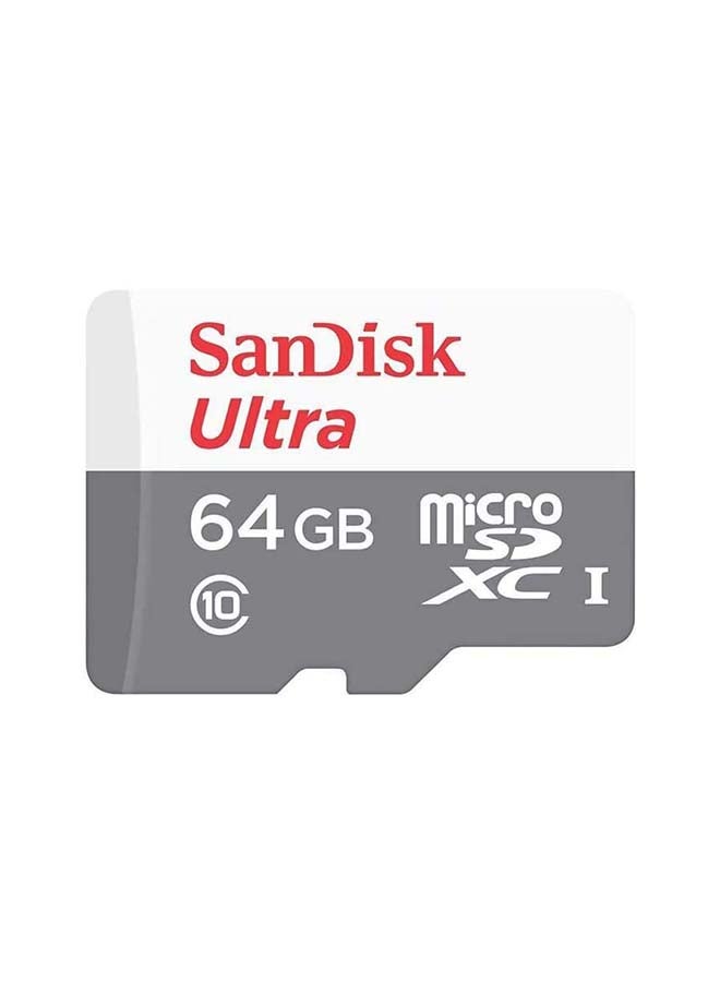 سانديسك بطاقة Ultra 64GB بسرعة 100 ميجابايت/ثانية UHS-I فئة 10 Micro SDXC SDSQUNR-064G-GN3MN 64.0 جيجابايت - Image 1