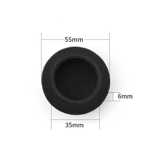 PTAHAN 20 Pack Ear Cushions Foam Replacement for Plantronics Headphones Most Standard Size Office Telephone Headsets H251 H251N H261 H261N H351 H351N H361 H361N Headset Disposable Covers, Black - Image 3