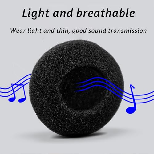 PTAHAN 20 Pack Ear Cushions Foam Replacement for Plantronics Headphones Most Standard Size Office Telephone Headsets H251 H251N H261 H261N H351 H351N H361 H361N Headset Disposable Covers, Black - Image 5