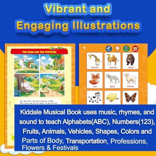 Kiddale Pack of 3: Play n Learn ABC Sound Book + 2 Non-Sound Board Books Ripple in The Water + Chirping in The Sky | Ideal Gift for Kids Aged 3-5 | Fun, Educational, and Screen-Free Entertainment - Image 3