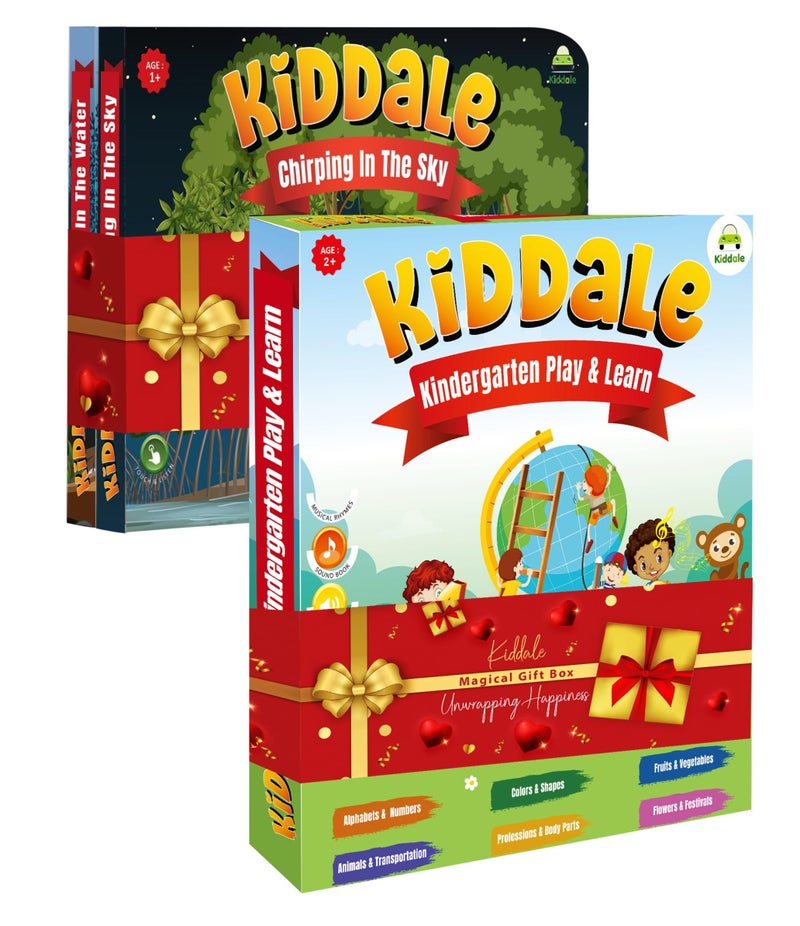 Kiddale Pack of 3: Play n Learn ABC Sound Book + 2 Non-Sound Board Books Ripple in The Water + Chirping in The Sky | Ideal Gift for Kids Aged 3-5 | Fun, Educational, and Screen-Free Entertainment - Image 1
