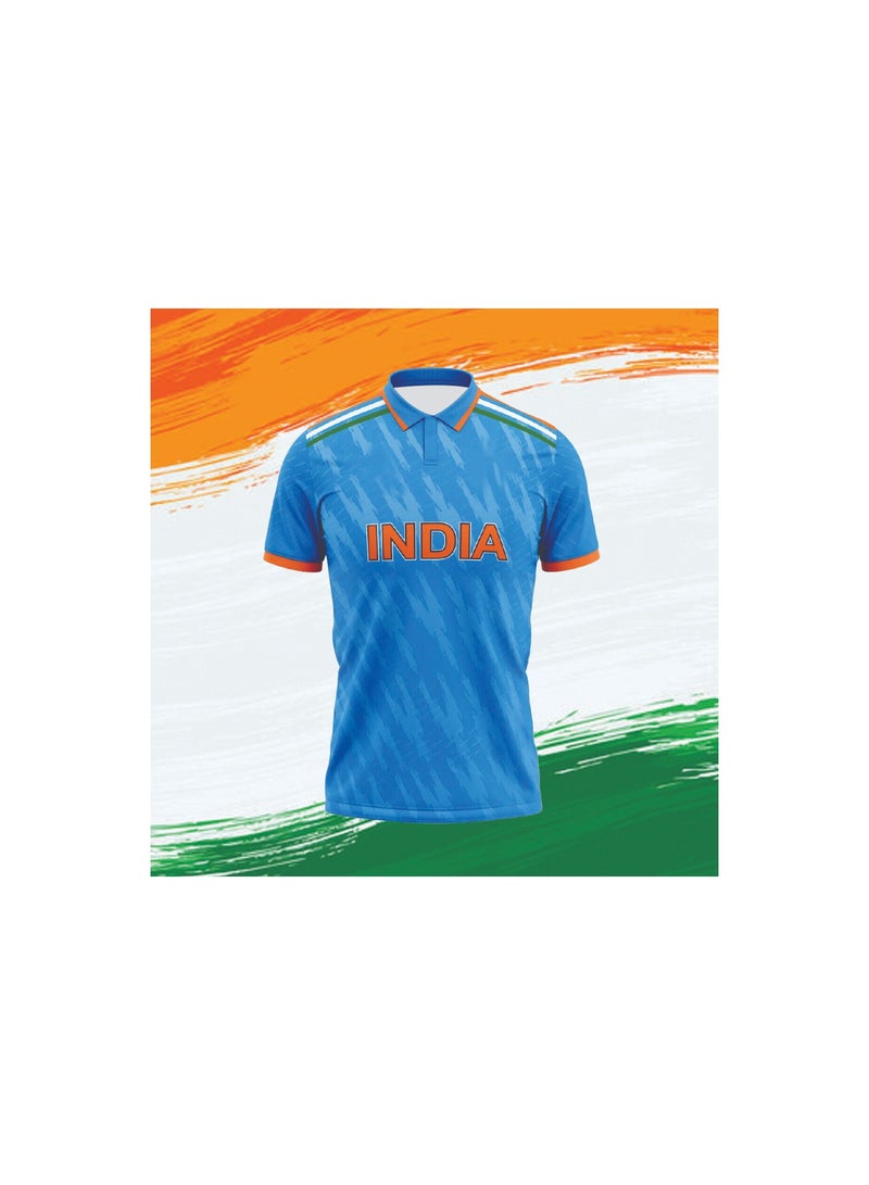 India Cricket Jersey–Rishabh Pant 17–Unisex Blue Sports T-Shirt For Adults & Kids–Comfortable&Stylish Fanwear For Matches And Practice  - Image 2