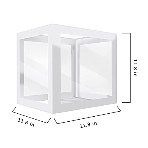 QPEY Baby Boxes with Letters for Baby Shower,Clear Baby Shower Decorations Block Boxes for Gender Reveal,Transparent Balloon Box Backdrop Birthday Party,4PCS - Image 2