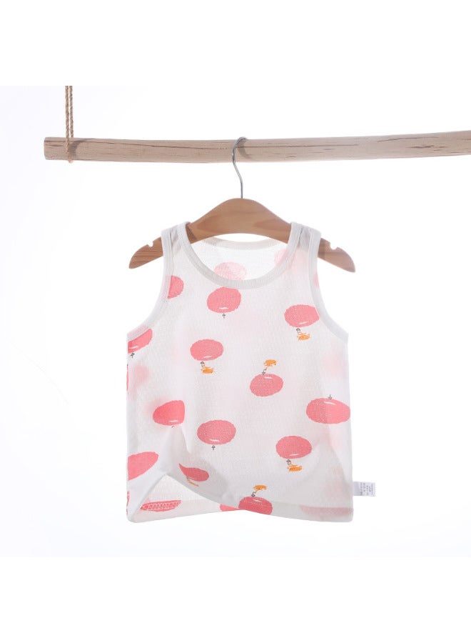 Baby Vest Summer Strawberry Ultra-thin Children Baby Girl Boy Mesh Sleeveless Breathable Belly Protector