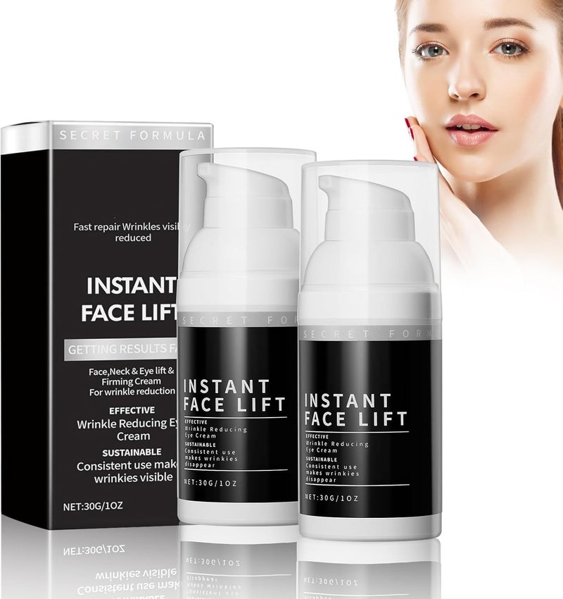 LOPHE Harvey Ross Instant Lift Plus Cernes Instant Lift Eye Cream Eye Tightening Cream Moisturizing Facial Cream Instantly Removes Bags Dark Circles Reduces Wrinkles and Firming Skin 2PCS