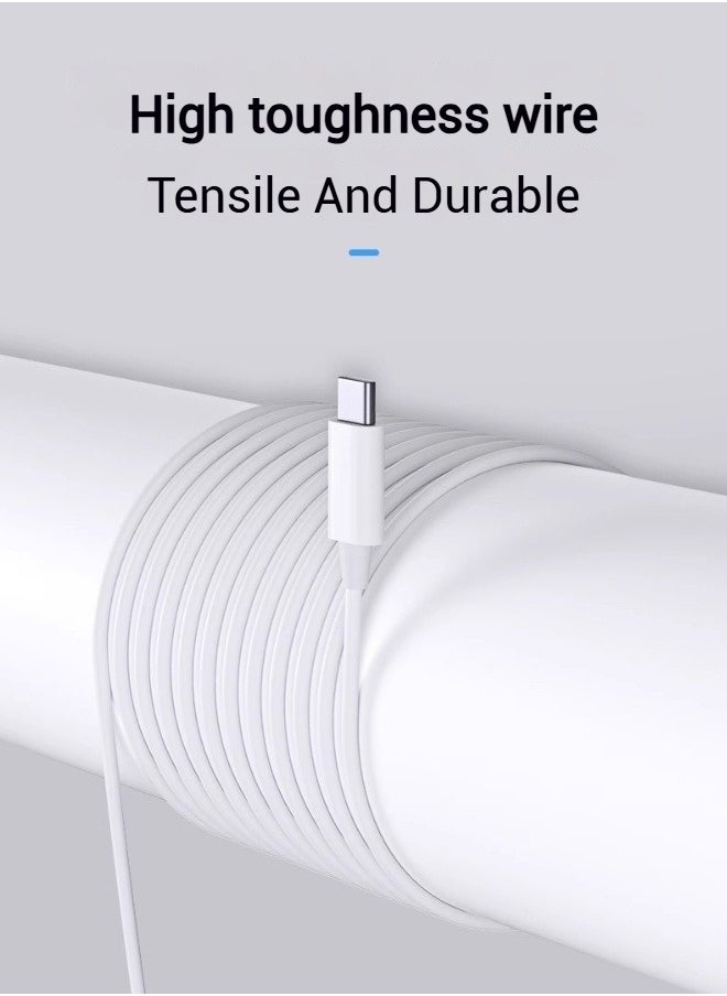 Generic Wired Earphones For Apple 15-16 Inch Mobile Phones Type-C Interface Earphones Support Calls And Music Full Range, 3d Stereo Sound Cavity No Pain When Worn For A Long Time Environmentally Friendly Tpe Material, Soft Touch Durable, Waterproof And Sweat-Proof - White  - Image 3